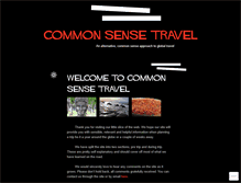 Tablet Screenshot of commonsensetravel.org